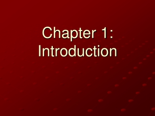 Chapter 1: Introduction