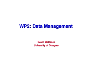 WP2: Data Management