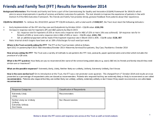 Friends and Family Test (FFT ) Results for November 2014