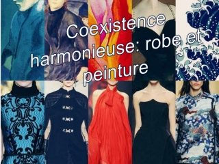 Coexistence harmonieuse: robe et peinture