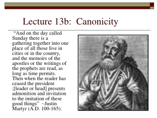 Lecture 13b:  Canonicity