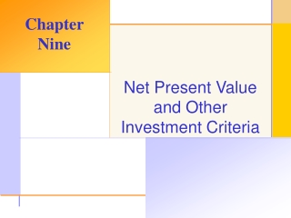 Net Present Value and Other Investment Criteria