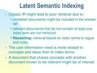 Latent Semantic Indexing