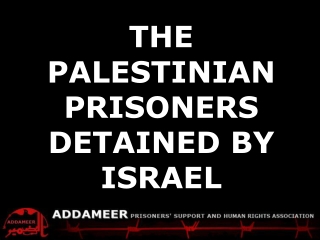 ADDAMEER Fact Sheet  Palestinians detained by Israel