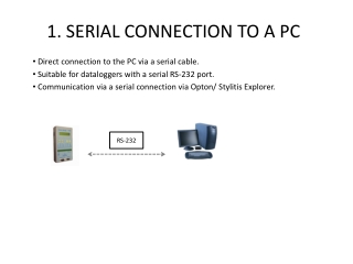 1.  SERIAL CONNECTION TO A PC