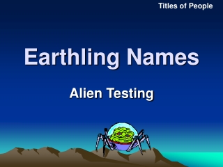 Earthling Names