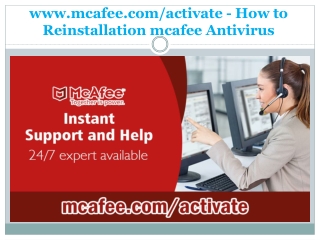www.mcafee.com/activate - How to Reinstallation mcafee Antivirus