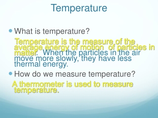 Temperature