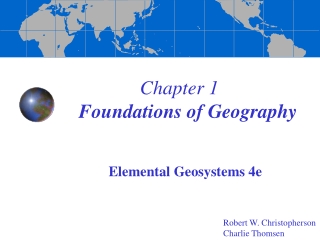 Chapter 1 Foundations of Geography