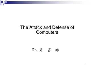 The Attack and Defense of Computers Dr. 許  富  皓