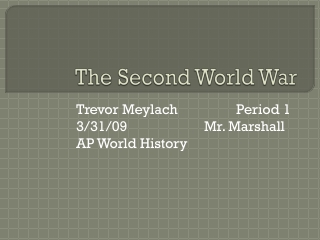 The Second World War