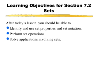 Learning Objectives for Section 7.2  Sets