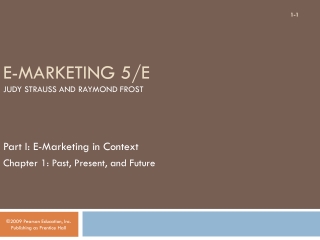 E-Marketing  5/E Judy  Strauss and  Raymond Frost