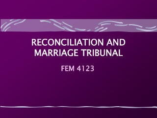 RECONCILIATION AND MARRIAGE TRIBUNAL