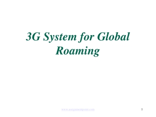 3G System for Global Roaming