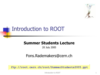 Introduction to ROOT