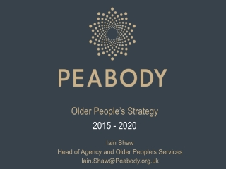 Older People’s Strategy  2015 - 2020