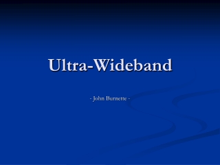 Ultra-Wideband