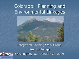 Colorado:  Planning and Environmental Linkages