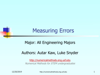 Measuring Errors