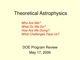 Theoretical Astrophysics