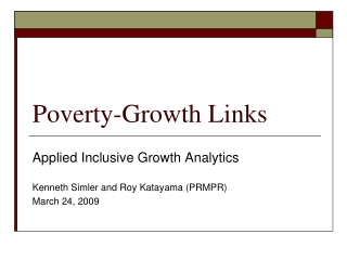 Poverty-Growth Links