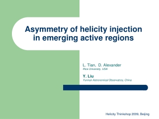 Asymmetry of helicity injection  in emerging active regions