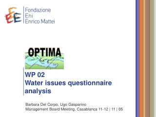 WP 02  Water issues questionnaire analysis