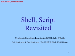 Shell, Script Revisited