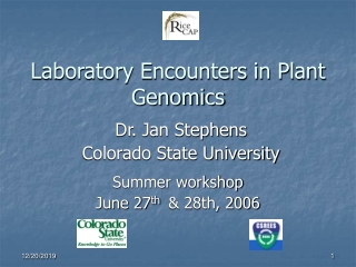 Laboratory Encounters in Plant Genomics