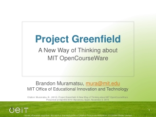 Project Greenfield