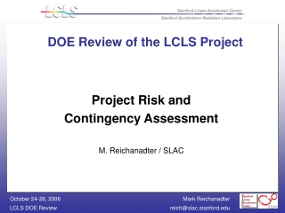 DOE Review of the LCLS Project