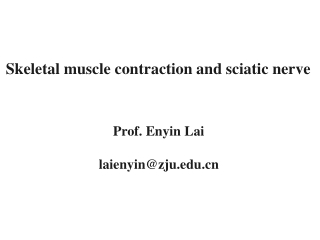 Prof. Enyin Lai laienyin@zju