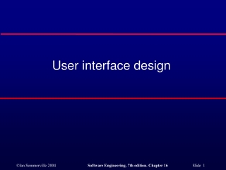 User interface design