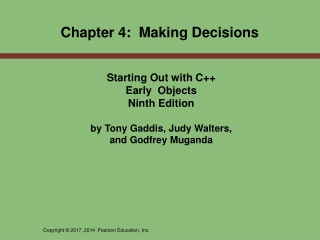 Chapter 4:  Making Decisions