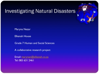 Investigating Natural Disasters