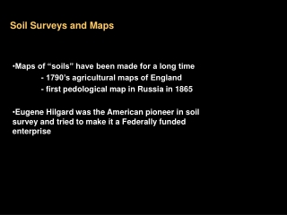 Soil Surveys and Maps