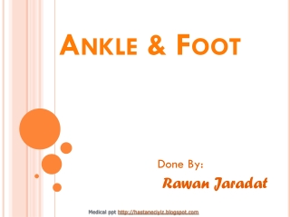 Ankle &amp; Foot