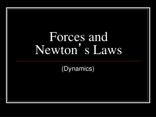 Forces and Newton ’ s Laws