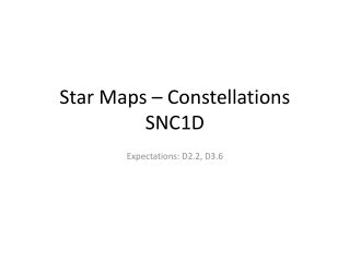 Star Maps – Constellations SNC1D
