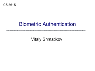 Biometric Authentication