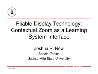 Pliable Display Technology: Contextual Zoom as a Learning System Interface