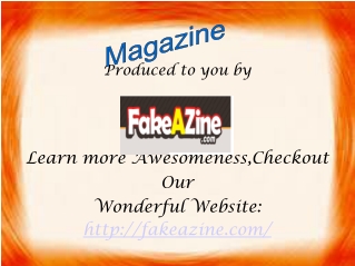 Fake magazines