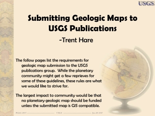 Submitting Geologic Maps to USGS Publications