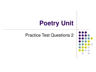 Poetry Unit