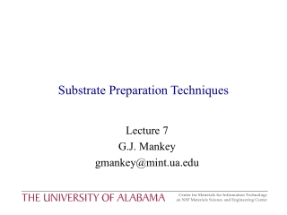 Substrate Preparation Techniques