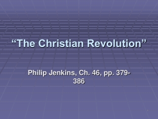 “The Christian Revolution”