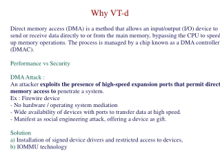 Why VT-d