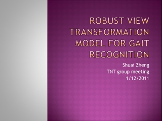 Robust View Transformation Model For Gait Recognition