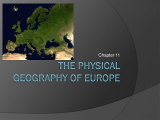 The physical geography of Europe